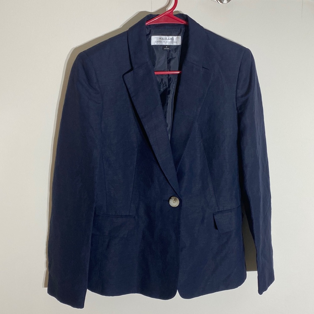 TAHARI Blazer in Dark Blue - Size 4